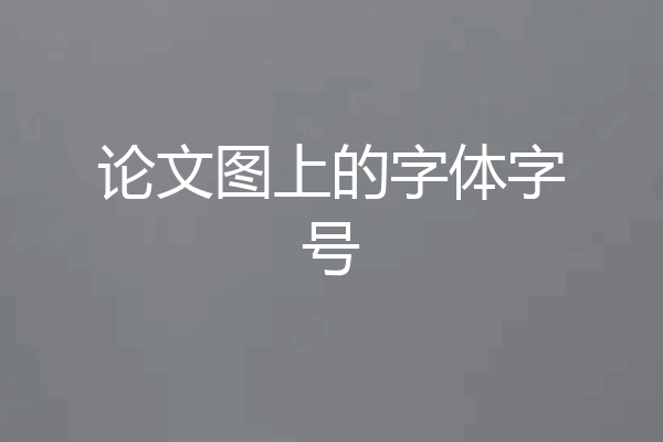 论文图上的字体字号