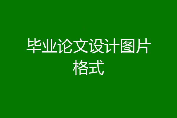 毕业论文设计图片格式