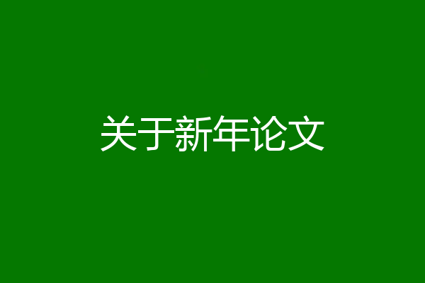 关于新年论文