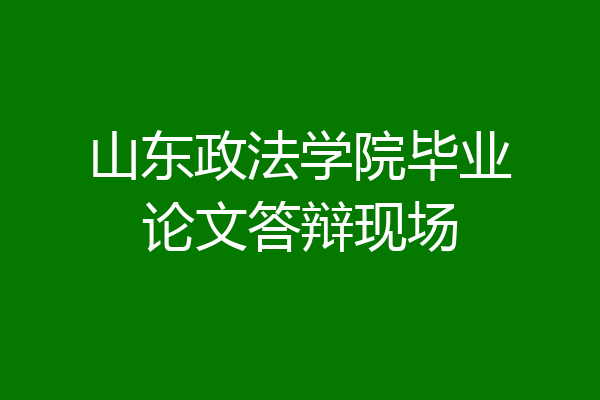 山东政法学院毕业论文答辩现场