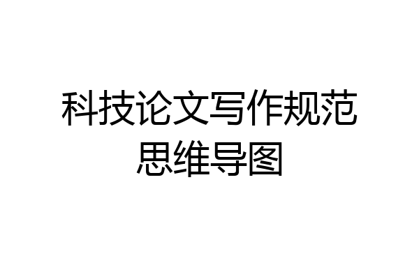 科技论文写作规范思维导图