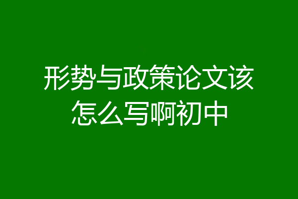 形势与政策论文该怎么写啊初中