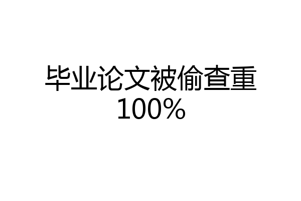 毕业论文被偷查重100%
