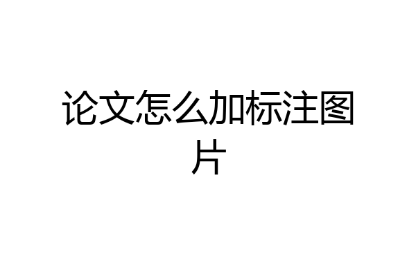 论文怎么加标注图片