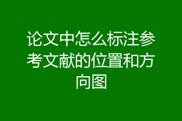 论文中怎么标注参考文献的位置和方向图