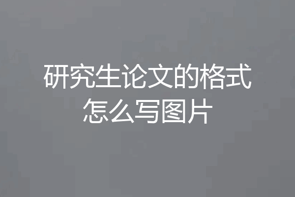 研究生论文的格式怎么写图片