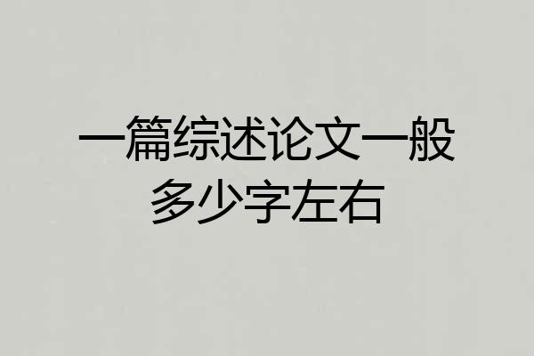 一篇综述论文一般多少字左右