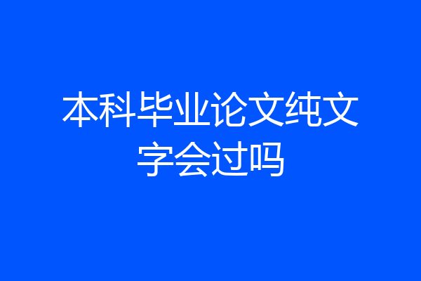 本科毕业论文纯文字会过吗