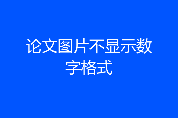 论文图片不显示数字格式