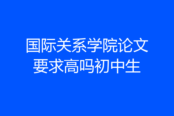 国际关系学院论文要求高吗初中生