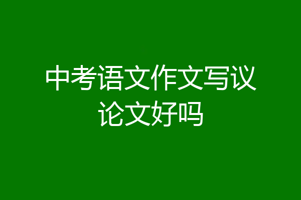 中考语文作文写议论文好吗