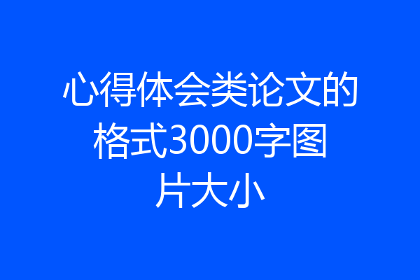 心得体会类论文的格式3000字图片大小