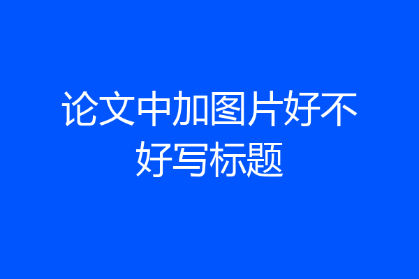 论文中加图片好不好写标题