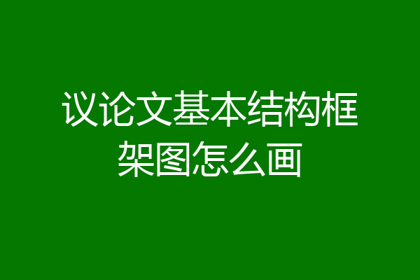 议论文基本结构框架图怎么画