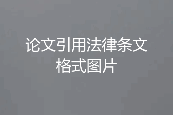 论文引用法律条文格式图片
