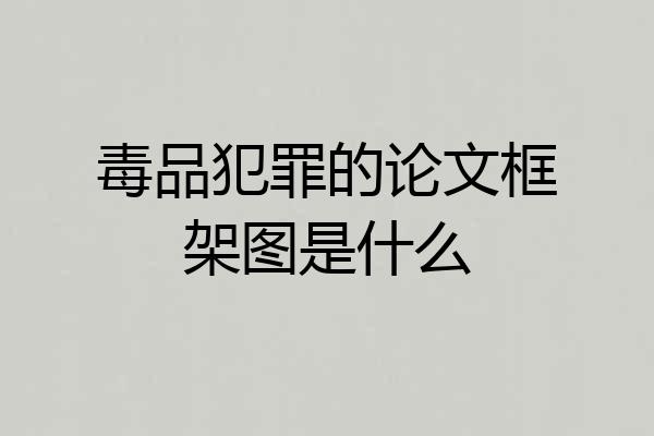 毒品犯罪的论文框架图是什么