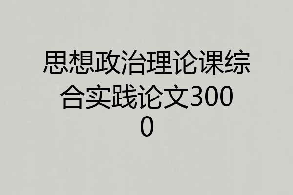 思想政治理论课综合实践论文3000