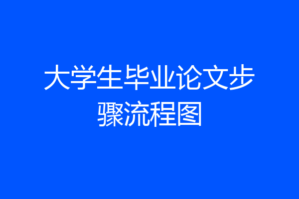 大学生毕业论文步骤流程图