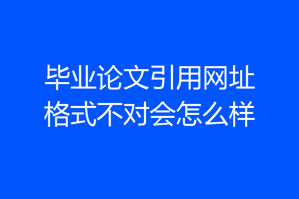 毕业论文引用网址格式不对会怎么样