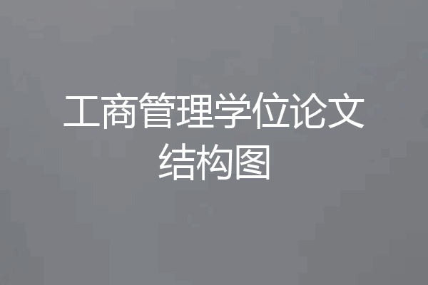 工商管理学位论文结构图
