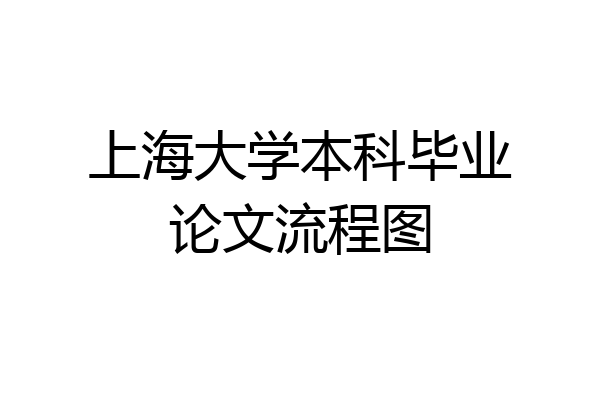 上海大学本科毕业论文流程图