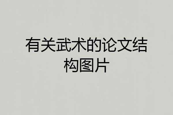 有关武术的论文结构图片