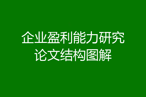 企业盈利能力研究论文结构图解