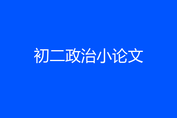初二政治小论文