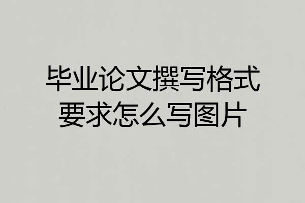 毕业论文撰写格式要求怎么写图片