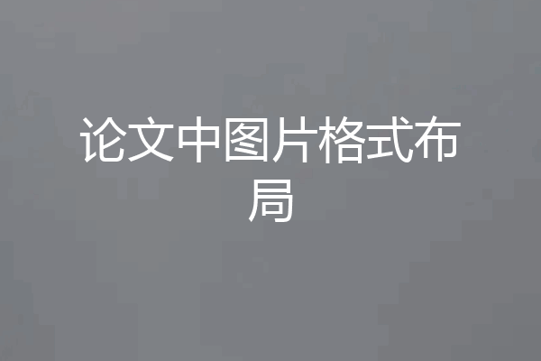 论文中图片格式布局