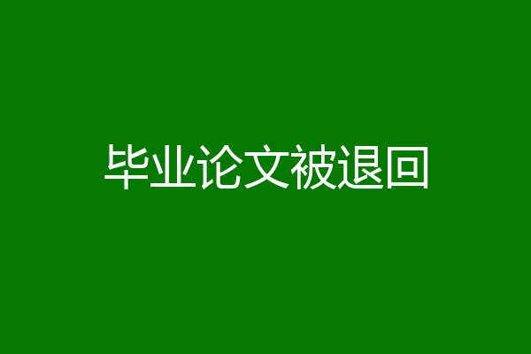 毕业论文被退回
