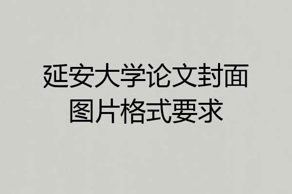 延安大学论文封面图片格式要求
