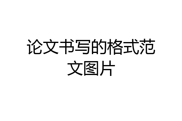 论文书写的格式范文图片