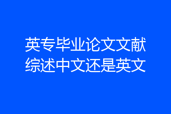 英专毕业论文文献综述中文还是英文