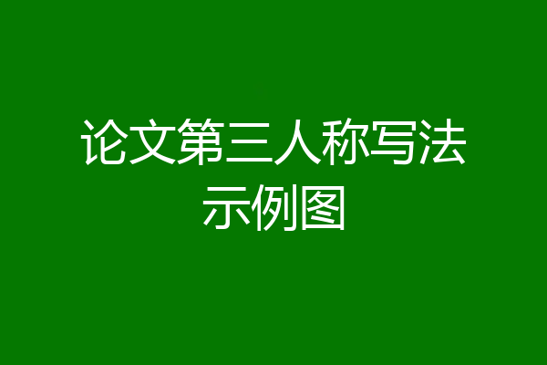 论文第三人称写法示例图