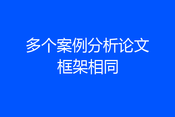 多个案例分析论文框架相同
