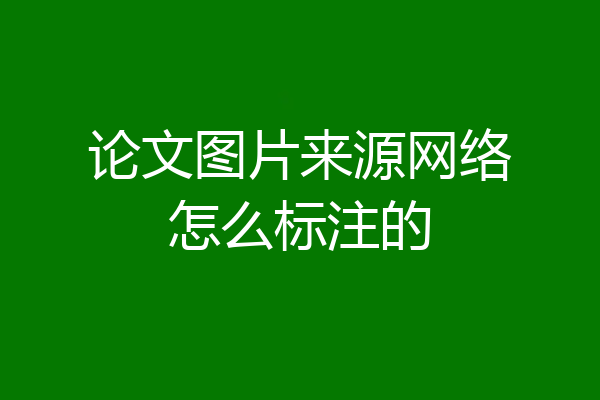 论文图片来源网络怎么标注的