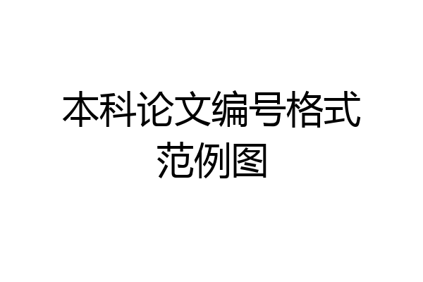 本科论文编号格式范例图