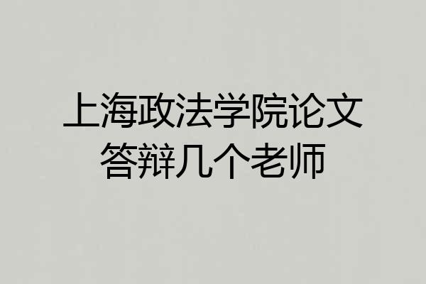 上海政法学院论文答辩几个老师