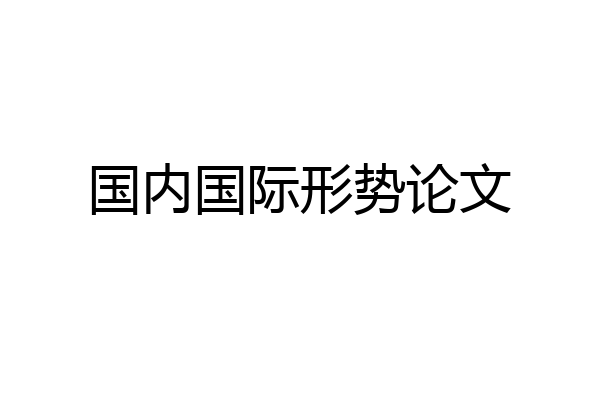 国内国际形势论文