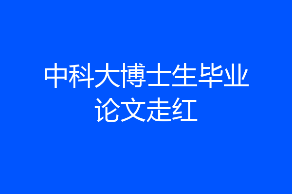 中科大博士生毕业论文走红