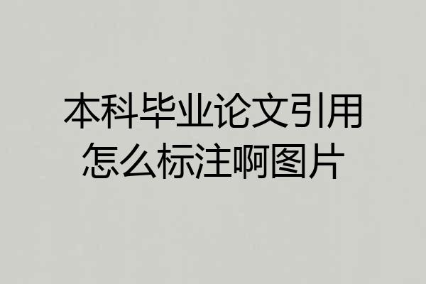 本科毕业论文引用怎么标注啊图片