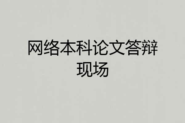 网络本科论文答辩现场