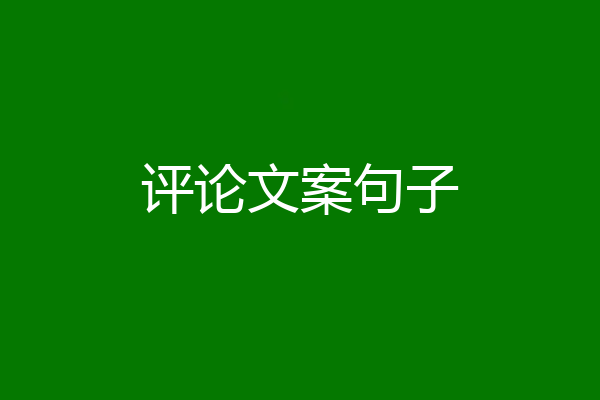 评论文案句子