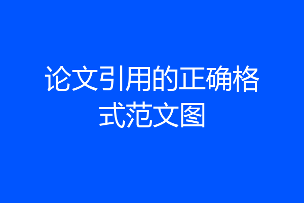 论文引用的正确格式范文图