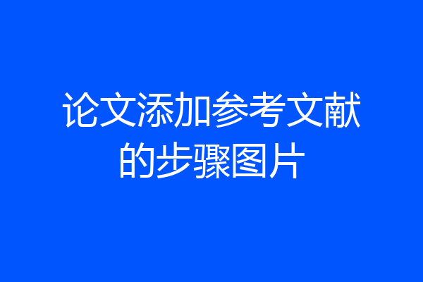 论文添加参考文献的步骤图片