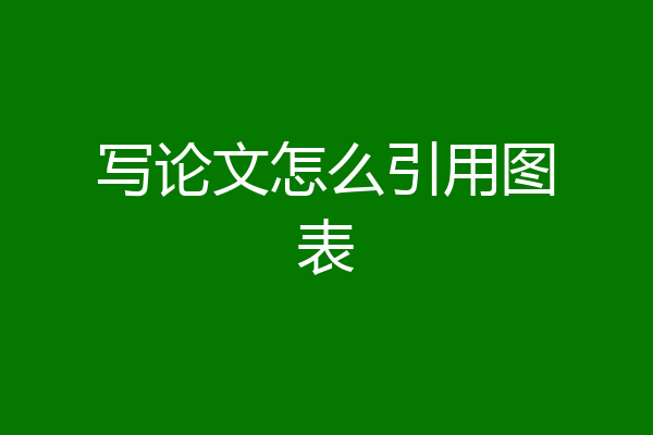 写论文怎么引用图表