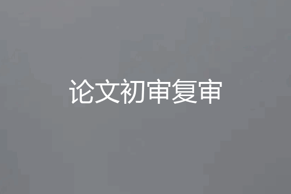 论文初审复审