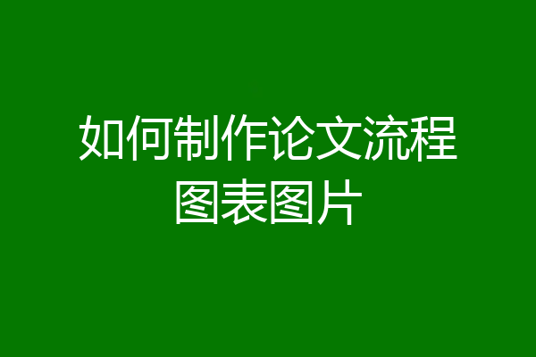 如何制作论文流程图表图片