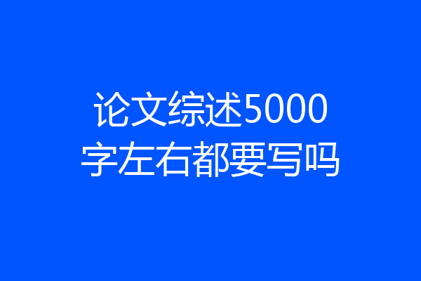 论文综述5000字左右都要写吗